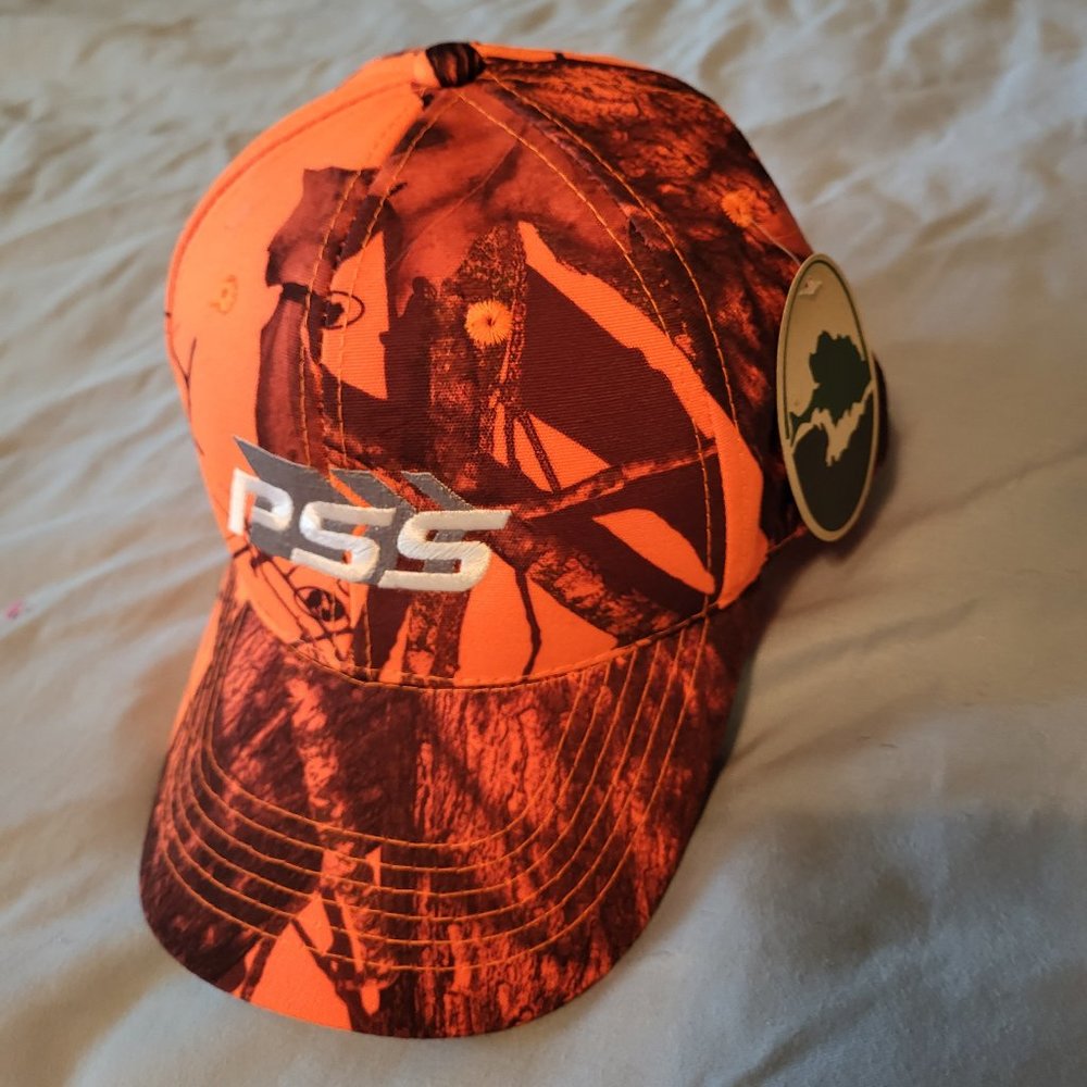 NWT MOSSY OAK OUTDOORS PSS Hunters Orange Ballcap Hat adjustable size